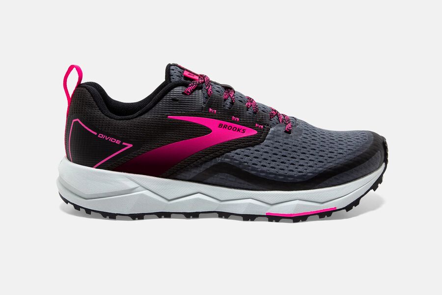 Brooks Israel Divide 2 Trail Running Shoes Womens - Black/Pink - IBE-036745